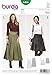 Burda Ladies Sewing Pattern 6466 Pleated Skirts