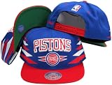 Detroit Pistons Diamond Two Tone Plastic Snapback Adjustable Snap Back Hat / Cap