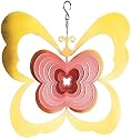 Double Butterfly Wind Spinner (yellow and red)