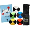 Pro Suede Juggle Balls - Juggling Balls set of 5 + Juggling Ball Book of Tricks & Travel Bag!