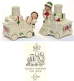 Lenox Santa's Holiday Toy Candlestick Pair
