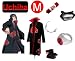 Naruto Itachi Uchiha cosplay costume set (Akatsuki Cloak + Naruto pencil case+ Anti Leaf Itachi head