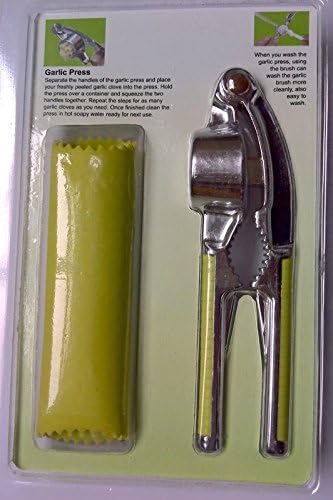 3N1 Garlic Press Set With Garlic Peeler (Green)