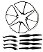 Night lions Tech(TM) Replacement Spare Parts for Syma X8 X8C X8W Venture RC Quadcopter 4pcs Main Blade Propeller & 4pcs Propeller Protectors Blades Frame & 4pcs Landing Skid (Black)