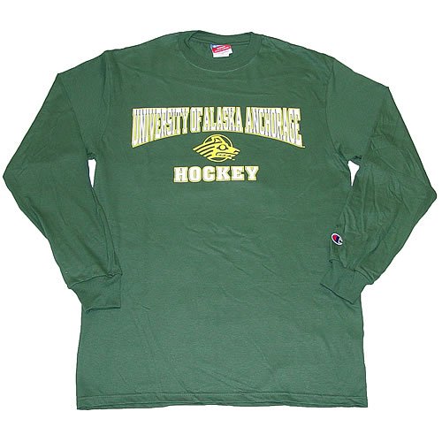 Buy Alaska Anchorage Seawolves Hockey Champion Green L S Tee