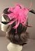 Bright coloured neon feather fascinator. In pink i-9017_s-1