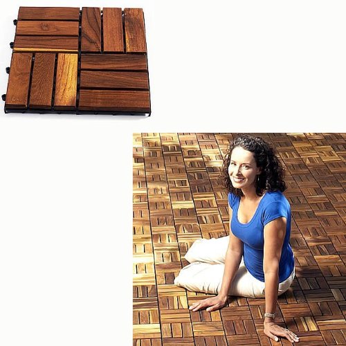 Le Click Interlocking Floor Tiles - Honey Brown Honey Brown 1H x 12W x 12D