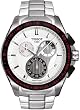 T-Sport Veloci-T Quartz Chronograph Silver Tone Dial Black Red Bezel