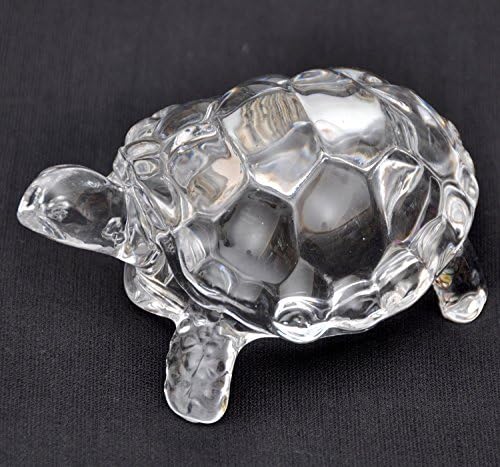 Fengshui Vastu Original Clear Crystal Turtle for Peace & Prosperity by pihuzstore