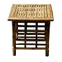 Outdoor Patio Square Bamboo Accent Table