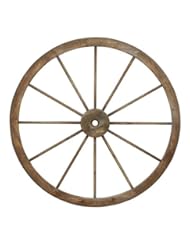 Home: Metal Wagon Wheel with Intricate Detailed Work - Benara