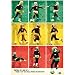 Bob Marley (Playing Soccer) Red, Yellow & Green Poster