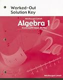 Algebra Concepts and Skills: Worked Out Solution Key