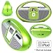 Digital Clock Radio with iPod Docking Station - Green