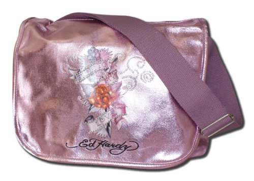 Ed Hardy Tasche Vegas Lady Courierbag rosa Metallic