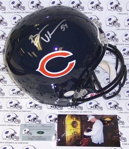 Brian Urlacher Autographed/Hand Signed Chicago Bears Full Size Deluxe Replica Helmet