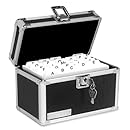 Vaultz Locking 3 x 5 Index Card Box, Black (VZ01169)