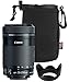 Canon EF-S 55-250mm F4-5.6 is Mark II Lens for Canon SLR Cameras + 58mm Polaroid Tulip Lens Hood + Ritz Gear Large Neoprene Protective Lens Pouch Bundle