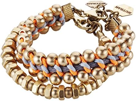DEAL OF THE DAY - Mutrah Designed Jewelry - Designer Bracelet Set - Lily &amp; Bal - Classic and Elegant Lily Brass Designer Bracelet and Grey Light Grey Orange Bal Designer Bracelet... - DAILY DEALS