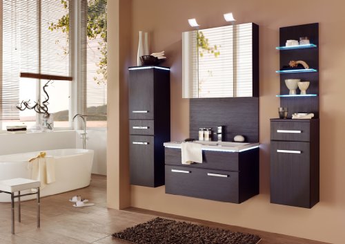 Badezimmer Badmöbel Schoko Relief Super LED