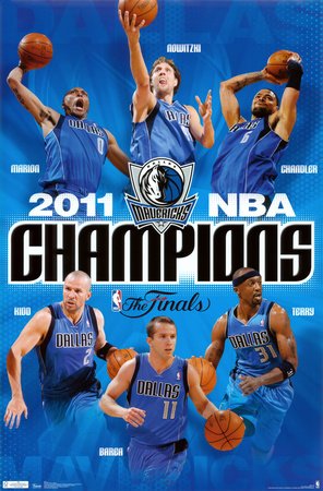 Dallas Mavericks 2011 NBA Champions Sports Poster Print - 22x34 Poster Print, 22x34