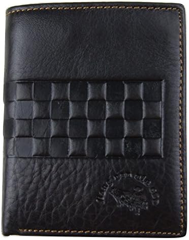 JNNC Men's Genuine Leather Bifold Wallet ID/Card Holder Brown (Farm)