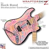 Kearas Peace Signs on Pink WraptorSkinz Skin fits Rock Band Stratocaster Guitar for Nintendo Wii, XB