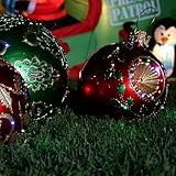 Massive Outdoor Lighted Christmas Ornaments - The Green Head