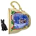Black German Shepherd Christmas Ornament Sleigh Ride Tea Cup