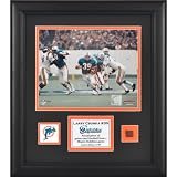 Mounted Memories Miami Dolphins Larry Csonka Framed 8x10 Photo w/Game-Used Football Piece & Descriptive Plate