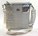 AUTHENTIC COACH SIGNATURE STRIPE PATCHWORK SWINGPACK MESSENGER 42481