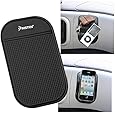 Insten Universal Magic Sticky Anti-Slip Mat Compatible with Samsung Galaxy Note 4/Apple iPhone 6 Plus - Retail Packaging - Black