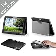 ASUS TF201 Eee Pad Transformer Prime 10.1-Inch 32GB / 64GB Leather Case Cover and Flip Stand by Acase(TM), Black