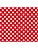 Cherry Red Rosette with White Polkadots on White