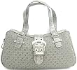 Guess Logo World Large Handbag in Black / Grey