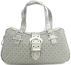 Guess Logo World Large Handbag in Black / Grey