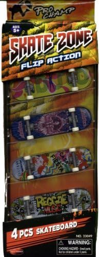 Skate Zone - 4 Pack of Finger Skateboards : No. 23049