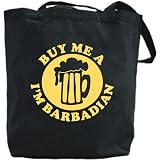 Canvas Tote Bag Black  Buy Me Drink Barbadian  Barbados Country