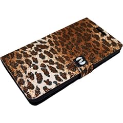 Samsung Galaxy S 2 II i9100 Novoskins Wildleder Suede Leopard iDiary Case