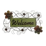 Rustic Style Multi-Colored Spring Floral Posey Welcome Sign