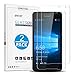 [2 Pack] Microsoft Lumia 650 Glass Screen Protector, OMOTON Tempered-Glass Screen Protector with [2.5D Round Edge] [9H Hardness] [Crystal Clearity] [Scratch-Resistant] [No-Bubble] for Lumia 650