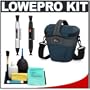 Lowepro Cirrus TLZ 15 Holster Camera (Blue) Bag/Case + Accessory Kit for Canon Rebel XSi, XS, T1i, XTi, 40D, 50D, Nikon D40, D60, D5000, D90, D300, D700, Olympus Evolt E-30, E-450, E-520, E-620, and Sony Alpha A200, A300, A350, A700 Digital SLR Cameras