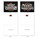 The Best Card Company - 10 Christmas Greeting Cards with Envelopes - Festive, Fun Assorted Holiday Notecards (4 x 5.12 Inch) - Christmas Chalk and Roses M2358XSG