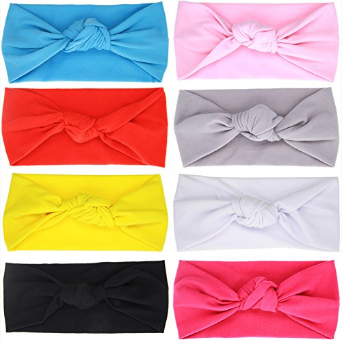 Qandsweet Baby Girl Hairbands Knotted Design (8 Knot Headband)