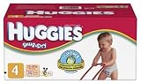 Huggies Baby-Shaped Fit Diapers, Size 4 (22-37 Lbs), Disney, Pack of 126 Diapers