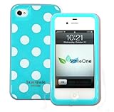 (Sky Blue Dotes) Kate Spade 3 Layers Case for Iphone 4 + Gift Bag + Iphone  ....