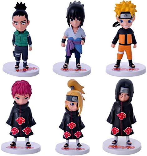 Tops Day NARUTO Anime 6PCS Doll Models Plastic Toys