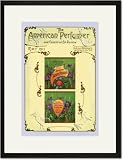 Black Framed/Matted Print 17x23, The American Pefumer and Essential Oil Review: Recreo Violet Talcum Powder