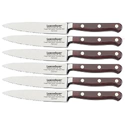 LamsonSharp Silver Forged 6-Piece Serrated Steak Knife Set