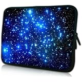 15 inch Endless Universe Twinkling Blue Stars DOUBLE Sided Print Laptop Slipcase Bag Sleeve Cover Carry Case for Macbook Pro Acer Asus Dell HP Sony